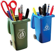 Mini Trash & Recycle Can Set