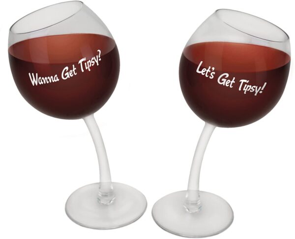 Get Tipsy Wine Glasses (Set of two) - Image 4