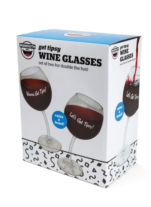 Get Tipsy Wine Glasses (Set of two) - Image 3